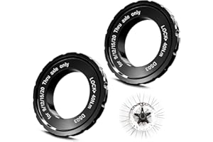 KALEXION Centerlock Lot de 2 anneaux de verrouillage pour disque de frein de vélo Shimano - Outil Centerlock pour Shimano - 44 x 26 x 8 mm - Adaptateur de verrouillage central - Compatible avec essieux de 9/12