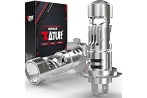 KATUR Ampoules LED H7 30000LM, 800% Luminosité 6000K Xenon Blanc Réel 1:1 Mini Taille Ampoules H7 LED Plug and Play avec Lentille Projecteur, Pack de 2