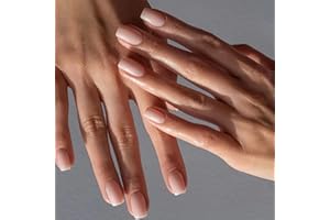 TMUT 24pcs Square False Nails Short Stick on Nails Light Nude Press on Nails Removable Glue-on Nails Fake Nails Women Girls Nail Art Accessories