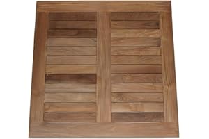 BrackenStyle Grade A Teak Square Table Top 80cm x 80cm - Square Wooden Tabletop - Commercial Grade
