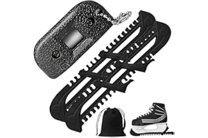 Newsmy 4 Pack Ice Skate Blade Covers, Adjustable Quick Ice Skate Sharpener Grindstone Grinding Sharpening Tool Including Velvet Bag
