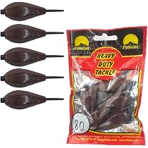 Plombs De Pêche Long Cast PRO Filstar – 5 X 80 G, Forme Hexagonale, Avec émerillons, Anti-corrosion, Pour Pêche En Mer, Lac, Rivière