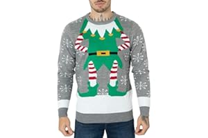 NOROZE Herren Unisex Retro Hässlich Frech Gestrickt Weihnachten Strickpullover Pullover Top