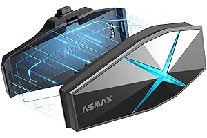 ASMAX F1 Interfono Moto, Comunicazione Bluetooth con Controllo Vocale, Interfono Mesh da 1,8km per 10 Piloti, Ricarica Rapida/Universale/Cancellazione del Rumore/IP67 Impermeabile, Singolo