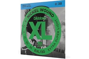 D'Addario Gitarrsträngar - XL Nickel elgitarrsträngar - EXL130 - perfekt intonation, jämn känsla, pålitlig hållbarhet - för 6