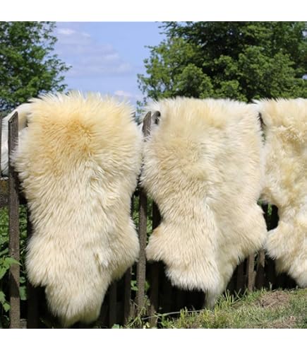 Lammfell Schaffell Geschoren - BRAUN FARBEN Merino Läufer Sitzunterlage