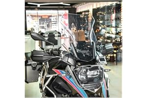 FATEXPRESS Moto Grand Pare-Brise Déflecteur Protecteur Carénage pour B.M.W R1200GS LC 2013-2018 R1200 GS R 1200 GS ADV 2014-2018 R1250GS 2018-2022 R1250 GS R 1250 GS Adventure 2018-2023 (Dégager)