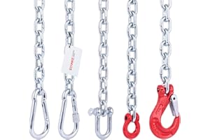 Seilwerk STANKE Set di Fissaggio da 100cm per Appendere un'amaca, Sedia Brasiliana, Sacco da Boxe: Catena in Acciaio 6 mm + grillo 8mm