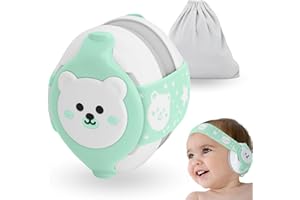 BELLEBEBE - Cuffie Neonato Antirumore - 0-36 Mesi - Ipoallergenico e Senza BPA - Certificato EN352-1, RoHS, CPC - Fascia Regolabile e Borsa da Trasporto