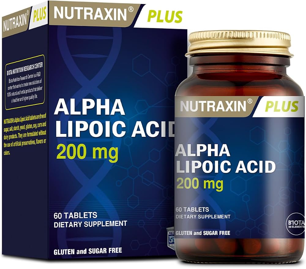 Nutraxin Plus Alpha Lipoik Asit 200 mg içeren Takviye Edici Gıda (1 x 60 Kapsül)