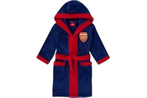 ARSENAL F.C. Arsenal FC Boys Dressing Gown Robe Hooded Fleece Kids OFFICIAL Football Gift