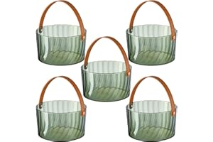 AOOGON Seau à Glace pour Les fêtes - Seau à Glace - Seau à Champagne Acrylique Transparent 3,5 litres - Seau à Glace pour bière, vin et Champagne avec poignées faciles à Transporter (5PC)