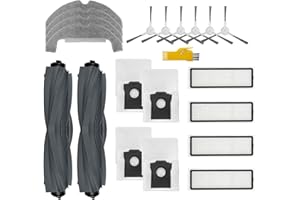 aotengou Kit d'accessoires pour Dreame D10 Plus Gen 2 Robot Aspirateur Pièces de rechange 20 Packs 2 Brosses principales, 4 Filtres, 6 Brosses latérales, 4 Balais à franges, 4 Sacs à poussière