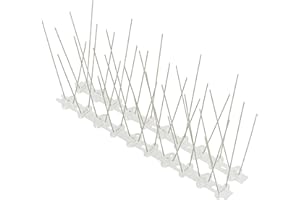 Satargo Bird Spikes Stainless Steel Pigeon Spikes Bird Deterrent for Roofs and Windows, Fence Spikes for Anti Crows, Seagulls and Small Birds Repellent 1m