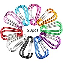 Lot De 5 Mousquetons Robustes Et Durables Avec Verrouillage En D Pour Camping, Hamacs, Laisse De Chien, Rappel, Balançoire