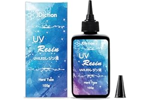 JDiction UV-Harz, Upgrade UV-Epoxidharz, kristallklarer, harter Kleber, solarhärtendes, sonnenlichtaktiviertes Harz für handgefertigten Schmuck, DIY-Basteldekoration, Gießen und Beschichten (100g)