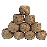 ViaForest 10 x 100 Meter Garten Schnur Jute Kordel Garn Natur Bastelband Paketschnur Juteband Kunsthandwerk Verpackungs DIY S