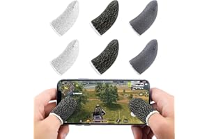 Newseego Mobile Game Finger Sleeve Controller, Touchscreen Fingerhülse Atmungsaktiv gegen Schweiß Sensitive Schieß- und Zieltasten für Regeln des Überlebens/Knives Out für Android & IOS [6 Pack]