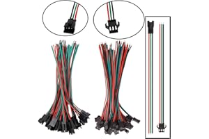 HUAZIZ 30 Conjuntos de 3 Pines JST SM Macho Hembra Enchufe LED Conector Cable 15 cm 22 AWG Alambre para WS2812B WS2812 WS2811 LED Tira de Luz