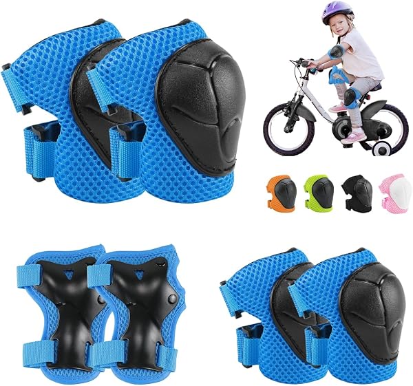 Juego de Protecciones Skate Niño 6 Piezas Conjuntos de Patinaje Set Infantiles Rodilleras con Muñequeras y Coderas Protecciones Niño para Bicicleta Patinaje Ciclismo Monopatín Deportes Extremos - 1