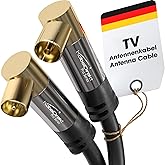 KabelDirekt &ndash; 4K Anten Kablosu, Koaksiyel Kablolar &ndash; 90&deg; A&ccedil;ılı &ndash; 15m &ndash; Dijital ve Analog TV Kablosu &ndash; 0,5-20m arasında mevcut