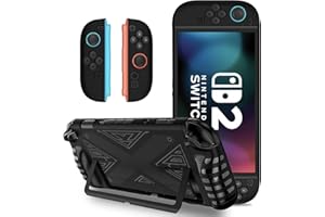 TXWLLIU Switch 2 Hülle für Nintendo Switch 2 2025, Weiche TPU Schutzhülle, Griffiges Split Design Kratzfest Stoßdämpfung, Schwarz
