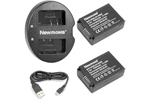 Newmowa EN-EL25 Batteria di ricambio (confezione da 2) e Doppio Caricatore USB per EN-EL25, EN-EL25a, 4241, MH-32, Z Series Z50 Z 50