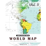 World Map Coloring Book for Stress Relief & Mind Relaxation, Stay Focus Therapy: New Series of Coloring Book for Adults and G