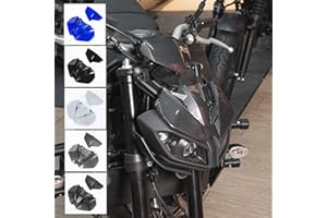 FAYEDENICY Motorcycle MT09 Front Headlight Headlamp Shell Guard Fairing Cowl Upper Beak Nose Cone Extension Aerodynamic Winglet Cover Decoration Body Kit for FZ09 MT FZ 09 FZ-09 MT-09 SP 2018-2020 (Matte Black)