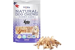 Frigera Oreilles de Lapin 250g – Friandises Naturelles et Riches en protéines pour Chiens, sans Gluten ni céréales, Faible Odeur, favorisent Une Digestion Saine