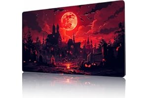 AIRCBC MTG Playmat 24" x 14" Stitched Edges and Smooth Rubber Surface Battle Board Game Mat with Free Storage Bag - Compatible with Magic the Gathering Playmat - Play MTG, YuGiOh, TCG