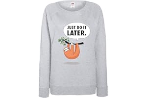 Shirt-Panda Damen Just do it Later Faultier liegend Sweatshirt Frauen Chillen Sloth