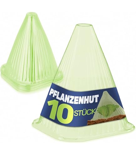 24 Cloches à Salade En PVC Vert - Protection Contre Gel Et Escargots, 22x19x19 Cm