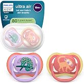 Philips Avent Ultra Air Pacifiers: Anatomically Designed for Babies 18+ Months, Soft Silicone Symmetrical Teat BPA-Free with