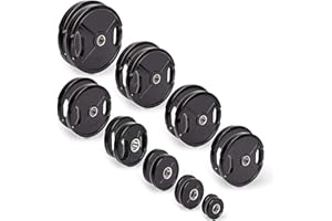 C.P.SPORTS C.P. Sports - Discos de pesas con goma, 1 par de discos de 50 mm para barras, de 0,5 kg - 30 kg por par