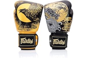 Fairtex BGV26 Harmony Six - Guanti da boxe, colore: Nero/Oro