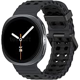 Teknoft Samsung Galaxy Watch 8 (40mm/44mm) ve Watch 8 Classic (46mm) ile Uyumlu Hafif ve Yumuşak &Ccedil;ift Renkli Ocean Loop Silik