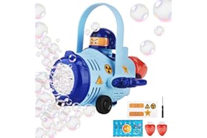 USHOP Pistola de Burbujas para Niños,Máquina Automática de Burbujas de Jabón,Máquina de Burbujas para Cumpleaños Fiesta de Boda Al Aire Libre Bubble Toy Machine