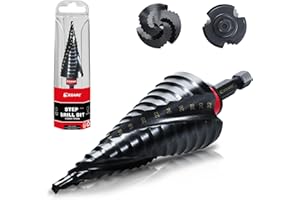 EZARC Foret étagé Ø4-32mm HSS Cobalt Pro TiAIN Foret conique professionnel foret d'épluchage pour métal, inox, aluminium, bois, plastique, foret conique 15 étapes