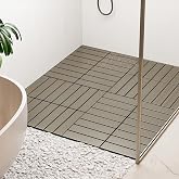 Porsima 1177 Garden Balcony Terrace Flooring Bathroom Mat Rigid Plastic 12 Outdoor Tile Latte
