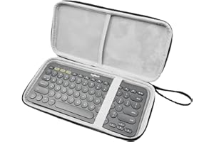 CLEMINSTA Funda protectora para Logitech K380, bolsa de almacenamiento portátil para teclado, funda dura para Logitech K380 Mini teclado inalámbrico con iluminación
