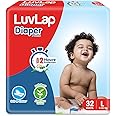 LuvLap Pant Style Baby Diapers, Large (L), 32 Count, For babies of Upto 9-14Kg with Aloe Vera Lotion for rash protection, with upto 12hr protection, Diapers