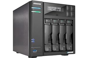 ‎ASUSTOR Asustor Lockerstor 4 Gen 2 AS6704T | 4 Bay NAS - Netzwerkspeicher Gehäuse, Quad Core 2.0GHz CPU, 4 M.2 PCIe 3.0 ssd Slot, 2 2.5GbE Port, 4GB RAM DDR4