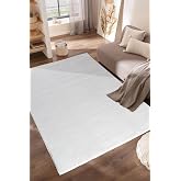 MEC Home Kaymaz Tabanlı D&uuml;z Krem Peluş Halı &ndash; Yumuşak, Makinede Yıkanabilir, Modern Halı &ndash; 11 Farklı &Ouml;l&ccedil;&uuml; Se&ccedil;eneğiyle (60x100