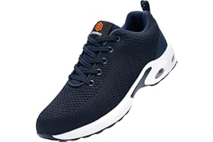 DYKHMILY Luftkissen Arbeit Sicherheitsschuhe Herren Arbeitsschuhe Leicht Sportlich Schutzschuhe Komfort Stahlkappenschuhe Industrie Handwerkschuhe Dämpfung Atmungsaktiv