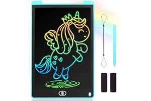 Mamowla LCD Writing Tablet Kids 12 Inch Light Drawing Board Kids Digital Notepad Colorful Digital Ewriter with Lock Function Erasable Electronic Doodle Board for Kids Learning Drawing and Memo,Blue