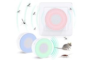 TIPTOP HOME Confezione da 2 repellenti per insetti a ultrasuoni, repellente elettronico per topi e parassiti, repellente per interni per formiche, mosche, vespe, zanzare, coleotteri, ragni