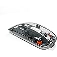 Max & Max Wireless Mouse Rechargeable Crystal Transparent, Gaming Adjustable DPI, Triple 2.4G Mode Switching Bluetooth 2, digital display Silent Mouse for PC Laptops Mac iPhone Android (Gray)