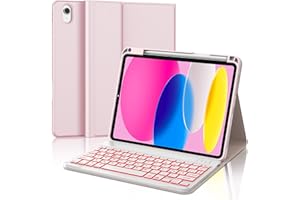 IVEOPPE Tastiera iPad 10/11 Generazione (10.9" 2022/A16 11" 2025), Cover Tastiera Italiano Bluetooth Retroilluminata Staccabile per iPad 10 Gen 2022/11 Gen (A16) 2025, Rosa