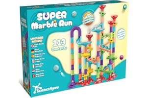 Science4you Super Pista per Biglie per Bambini - Giochi con Biglie Incluse + 113 pezzi, Giochi Educativi e Giocattoli per Bambini STEM, Regalo per Bambino e Bambina 3+ anni